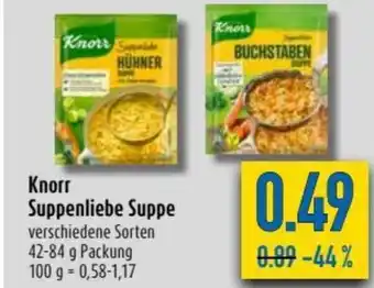 diska Knorr Suppenliebe Suppe 42-84g Angebot