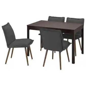 IKEA Ekedalen / klinten tisch und 4 stühle dunkelbraun/kilanda dunkelgrau Angebot