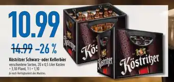 diska Köstritzer Schwarz oder Kellerbier 20x0,5L Angebot