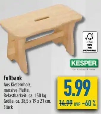 diska Fußbank Angebot