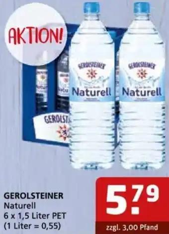 Getränke Quelle GEROLSTEINER Naturell 6 x 1,5 Liter PET Angebot