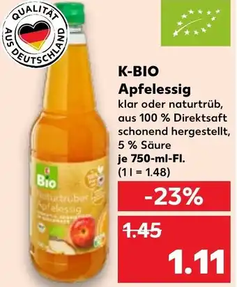 Kaufland K-BIO Apfelessig 750-ml-FI. Angebot