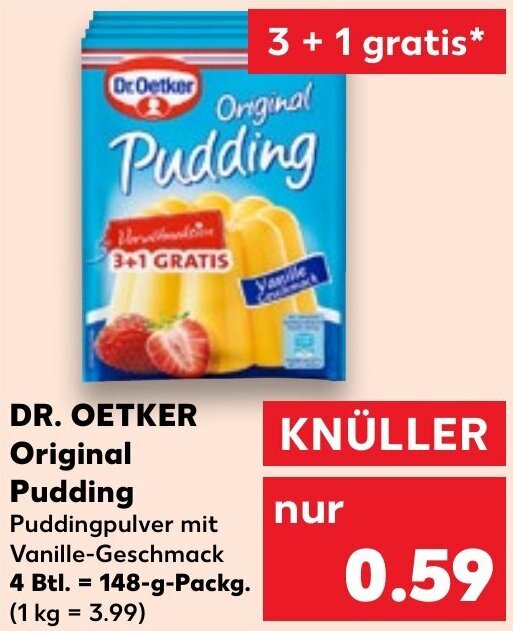 DR. OETKER Original Pudding 148gPackg. Angebot bei Kaufland