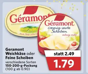 Combi Geramont Weichkäse oder Feine Scheiben 150-200g Angebot