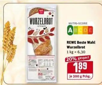 REWE Center Rewe Beste Wahl Wurzelbrot 300g Angebot