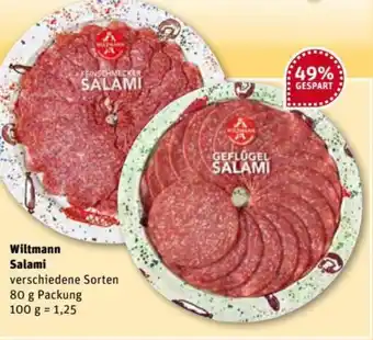 REWE Center Wiltmann Salami 80g Angebot