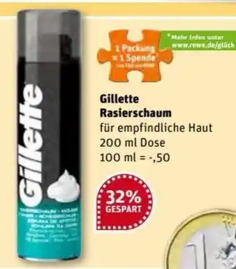 REWE Center Gillette Rasierschaum 200ml Angebot