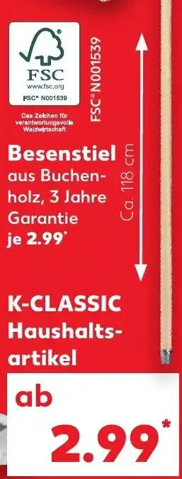 Kaufland K-Classic Besenstiel Angebot