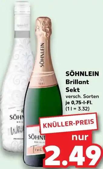 Kaufland SÖHNLEIN Brillant Sekt 0,75 L-Fl. Angebot