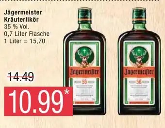 Marktkauf Jägermeister Kräuterlikör 35 % Vol. 0,7 Liter Angebot