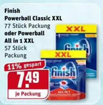 REWE Center Finish Powerball Classic XXL oder Powerball All in 1 XXL Angebot