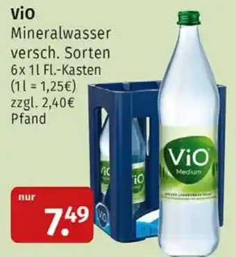 Markgrafen Vio Mineralwasser 6x1 L Fl.-Kasten Angebot