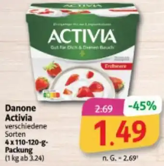 Markant Markt Danone Activia 4x110-120-g-Packung Angebot