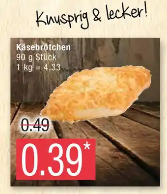 Marktkauf Knusprig & lecker! Käsebrötchen 90 g Stück Angebot