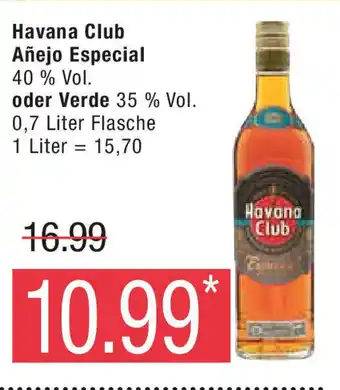 Marktkauf Havana Club Añejo Especial oder Verde 0,7 Liter Flasche Angebot