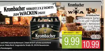 Marktkauf Krombacher 24 x 0,33 Liter Flaschen Angebot