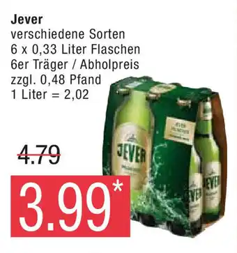 Marktkauf Jever 6 x 0,33 Liter Flaschen Angebot