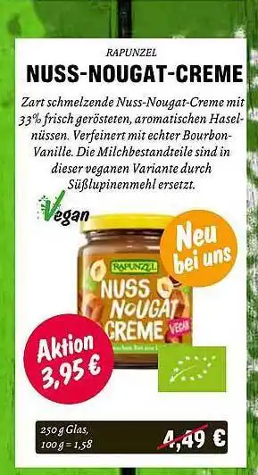 Temma Rapunzel Nuss Nougat Creme Angebot