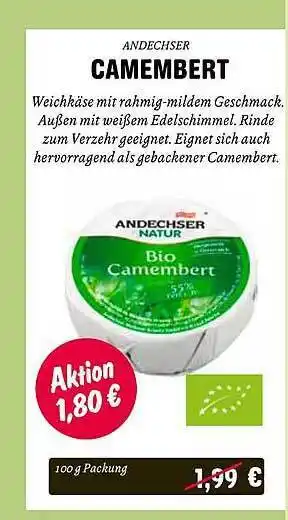 Temma Andechser Camembert Angebot