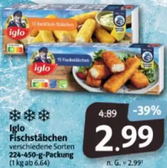 Markant Markt iglo Fischstäbchen 224-450-g-Packung Angebot