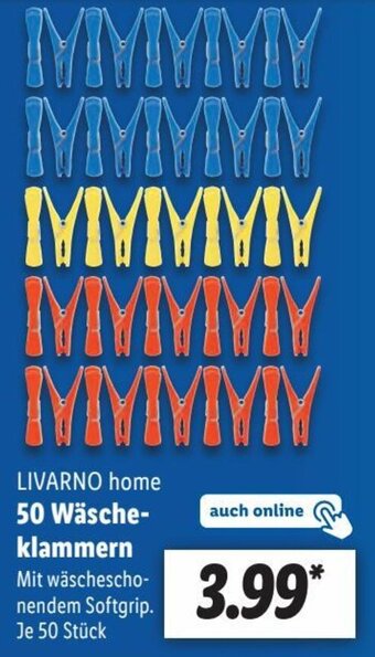 Lidl LIVARNO home 50 Wäscheklammern Angebot