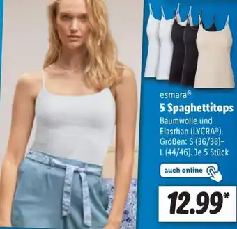 Lidl esmaraⓇ 5 Spaghettitops Angebot