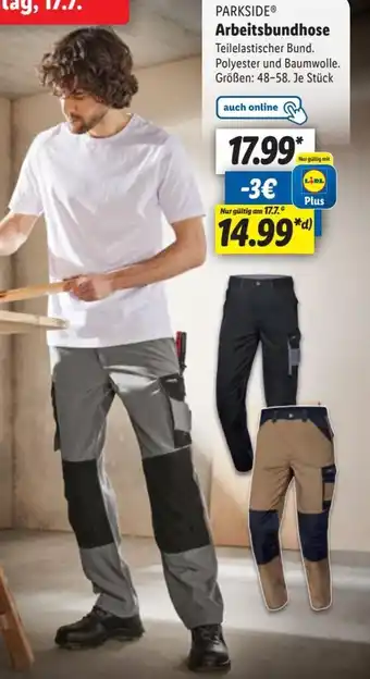 Lidl PARKSIDEⓇ Arbeitsbundhose Angebot