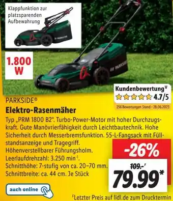 Lidl PARKSIDEⓇ Elektro-Rasenmäher ,,PRM 1800 B2" Angebot