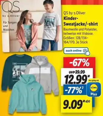 Lidl QS by s.Oliver Kinder Sweatjacke/-shirt Angebot