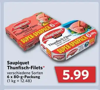 Combi Saupiquet Thunfisch Filets 6 x 80g Angebot