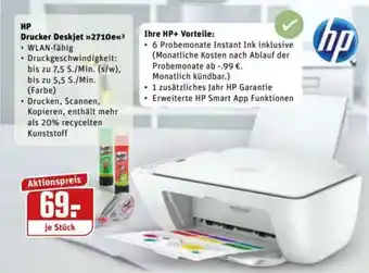 REWE Center Hp Drucker Deskjet 2710e Angebot