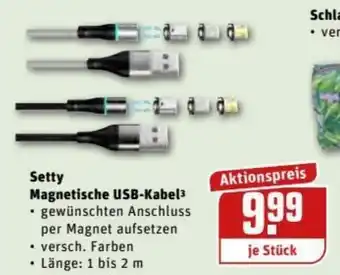 REWE Center Setty Magnetische USB Kabel Angebot