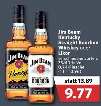 Combi Jim Beam Kentucky Straight Bourbon Whiskey Likör 0,7L Angebot