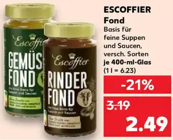 Kaufland ESCOFFIER Fond 400-ml-Glas Angebot