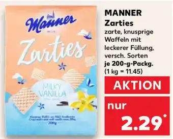 Kaufland MANNER Zarties 200 g Packg. Angebot