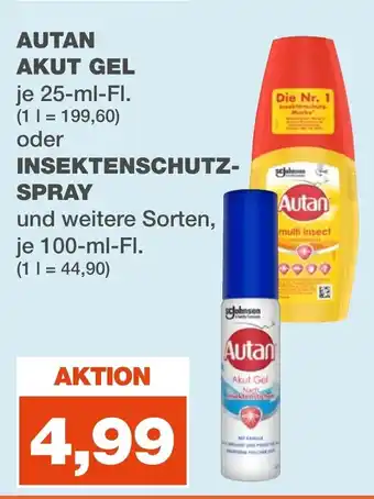 mein real AUTAN AKUT GEL je 25-ml-FI. o. INSEKTENSCHUTZ- SPRAY 100ml Angebot