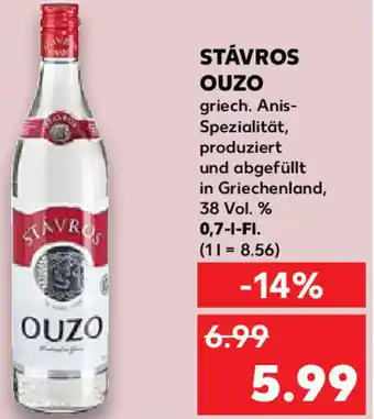 Kaufland STÁVROS OUZO 0,7 L-Fl. Angebot