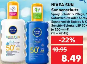 Kaufland NIVEA SUN Sonnenschutz 200 ml Fl. Angebot