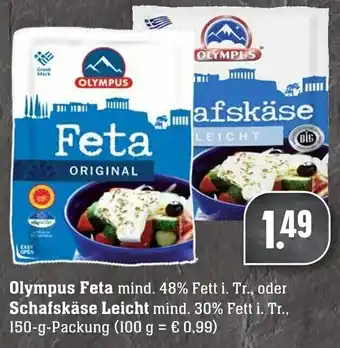 Edeka Neukauf Olympus Feta oder Schafskäse Leicht 150g Angebot