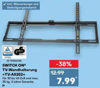 Kaufland SWITCH ONⓇ TV-Wandhalterung >>TV-A0202<< Angebot