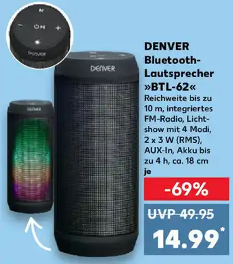 Kaufland DENVER Bluetooth Lautsprecher >>BTL-62<< Angebot