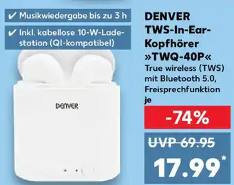 Kaufland DENVER TWS-In-Ear-Kopfhörer >>TWQ-40P<< Angebot