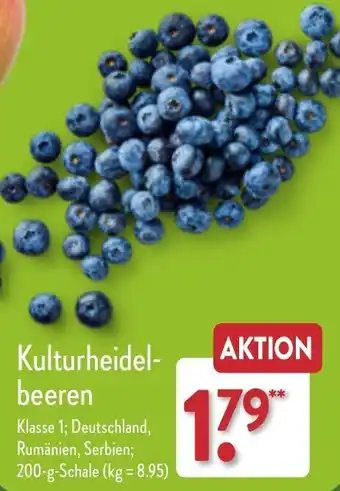 Aldi Nord Kulturheidelbeeren 200 g Schale Angebot