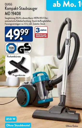 Aldi Nord QUIGG Kompakt-Staubsauger MD 19408 Angebot