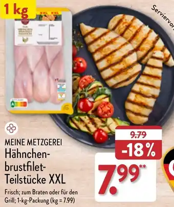 Aldi Nord MEINE METZGEREI Hähnchenbrustfilet-Teilstücke XXL 1 kg Packung Angebot