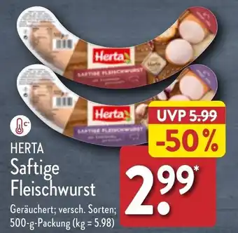 Aldi Nord HERTA Saftige Fleischwurst 500 g Packung Angebot