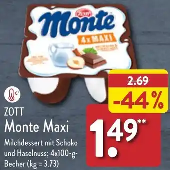 Aldi Nord ZOTT Monte Maxi 4x100 g Becher Angebot