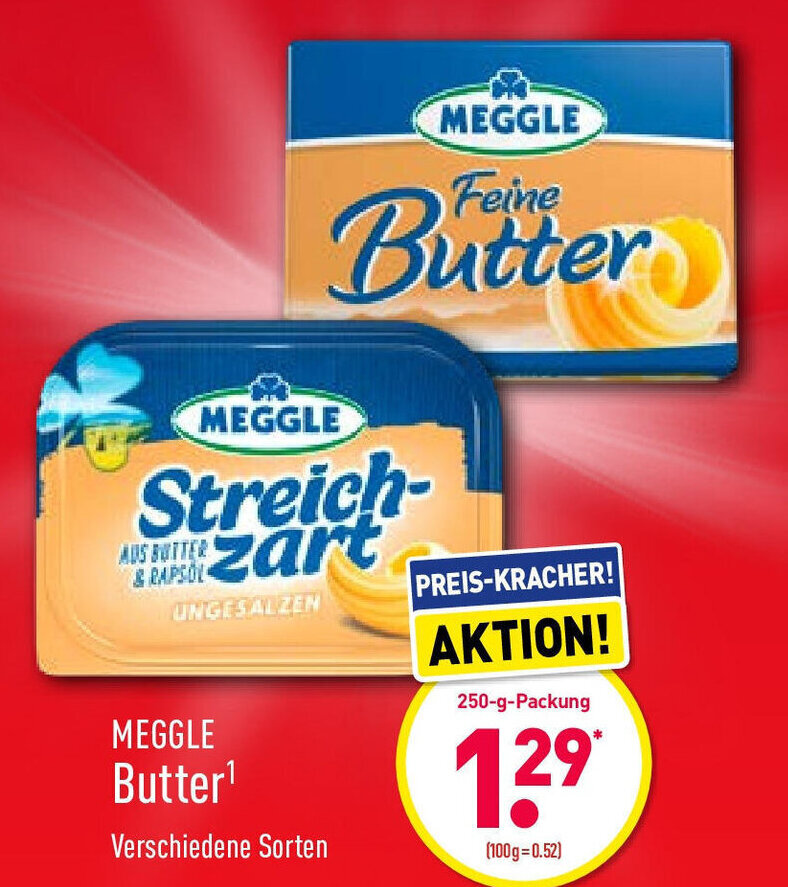 Meggle Butter 250g Angebot bei Aldi Nord
