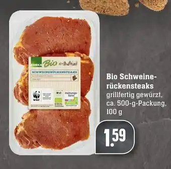 Edeka Neukauf Bio Schweinerückensteaks 500g Angebot