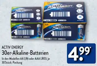 Aldi Nord ACTIV ENERGY 30er-Alkaline-Batterien Angebot